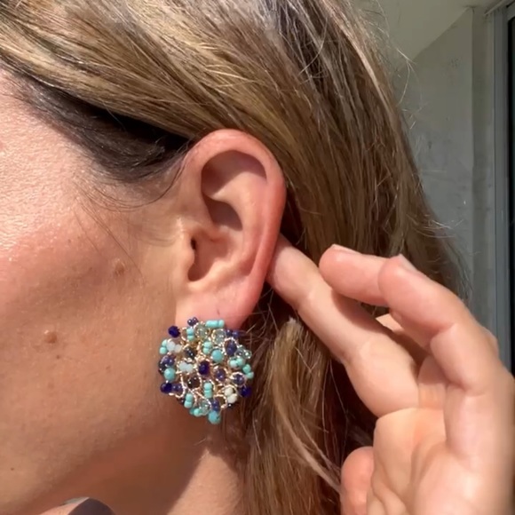 NEW Peacock Statement Earrings and Matching Two Necklace Set LPL Creations - Picture 10 of 10